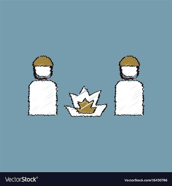 Flat shading style icon soldiers and explosion vector image