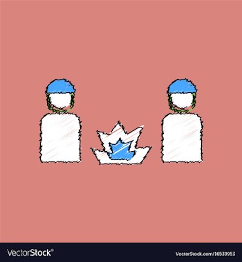 Flat shading style icon soldiers and explosion vector image