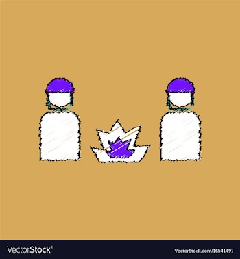 Flat shading style icon soldiers and explosion vector image