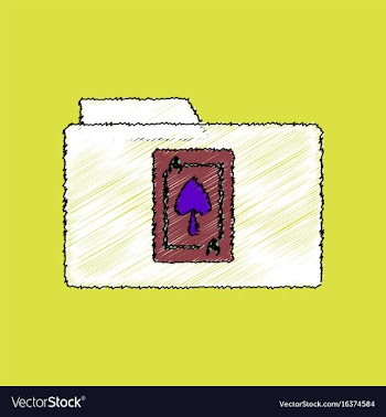 Flat shading style icon spade symbol on folder vector image