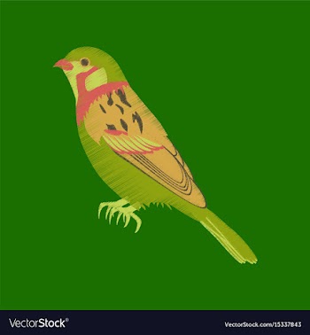 Flat shading style icon sparrow vector image