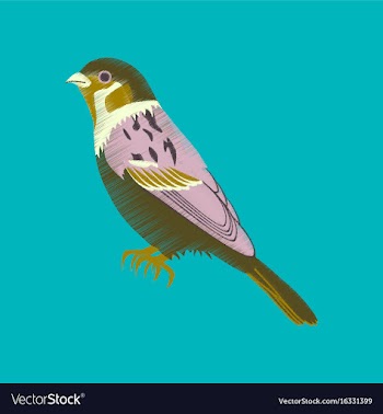 Flat shading style icon sparrow vector image