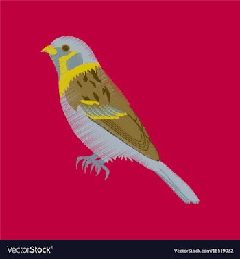 Flat shading style icon sparrow vector image