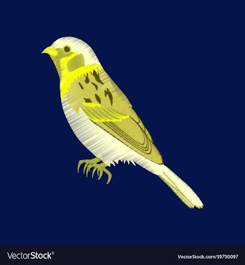 Flat shading style icon sparrow vector image