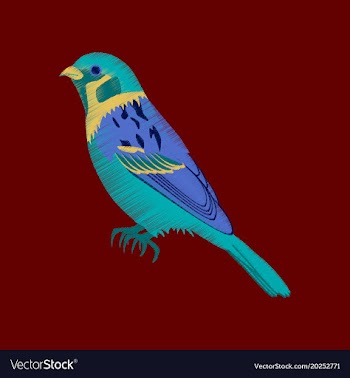 Flat shading style icon sparrow vector image