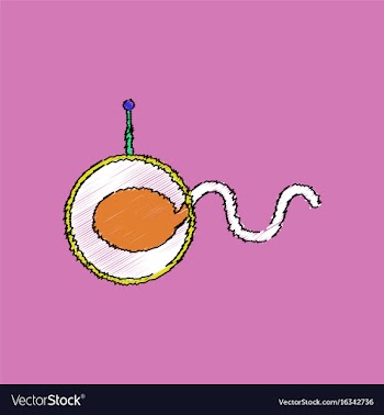 Flat shading style icon spermatozoa in helmet vector image