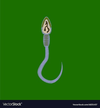 Flat shading style icon spermatozoon vector image