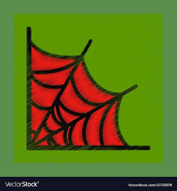 Flat shading style icon spider web vector image
