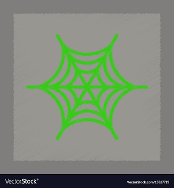 Flat shading style icon spider web vector image