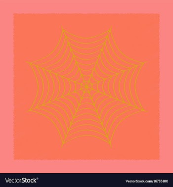 Flat shading style icon spider web vector image