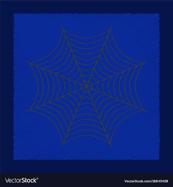 Flat shading style icon spider web vector image
