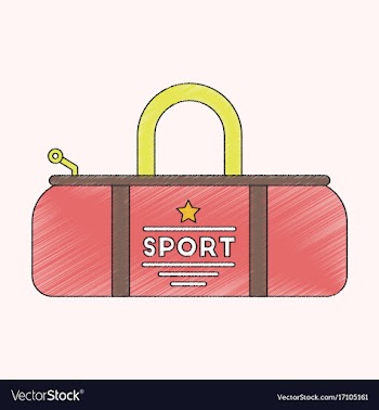 Flat shading style icon sports bag vector image