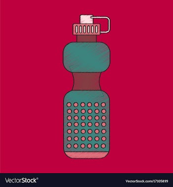 Flat shading style icon sports bottle vector image