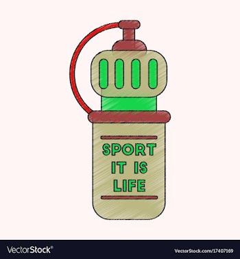 Flat shading style icon sports bottle vector image
