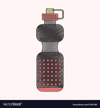 Flat shading style icon sports bottle vector image