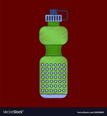 Flat shading style icon sports bottle vector image