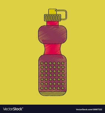 Flat shading style icon sports bottle vector image
