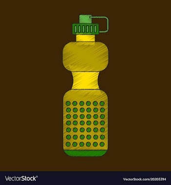 Flat shading style icon sports bottle vector image