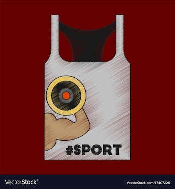 Flat shading style icon sports shirt vector image