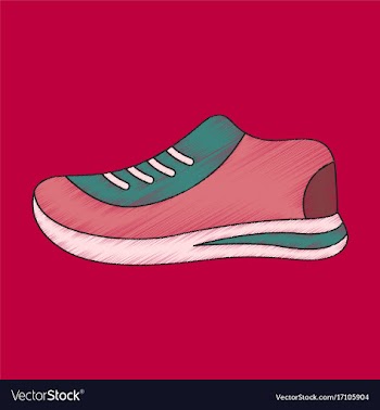 Flat shading style icon sports shoes vector image