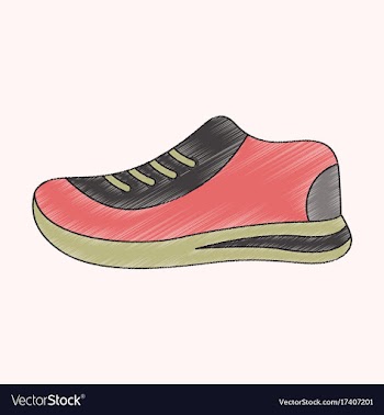 Flat shading style icon sports shoes vector image