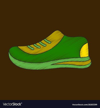 Flat shading style icon sports shoes vector image