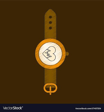 Flat shading style icon sports watches vector image