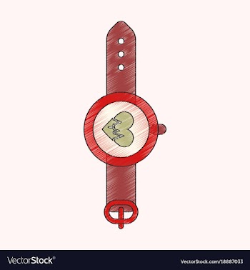 Flat shading style icon sports watches vector image