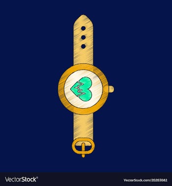 Flat shading style icon sports watches vector image