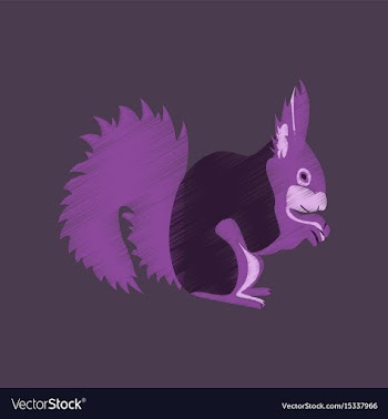 Flat shading style icon squirrel vector image