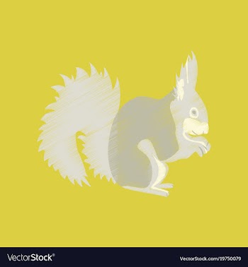 Flat shading style icon squirrel vector image