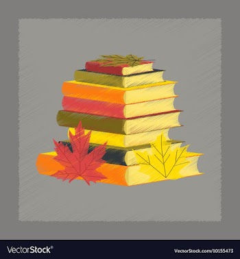 Flat shading style icon stack of books vector image