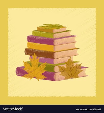 Flat shading style icon stack of books vector image