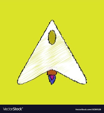 Flat shading style icon stealth attack plane vector image