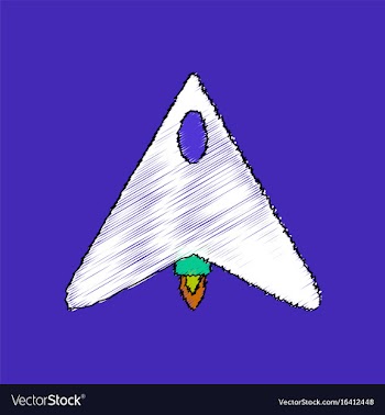 Flat shading style icon stealth attack plane vector image