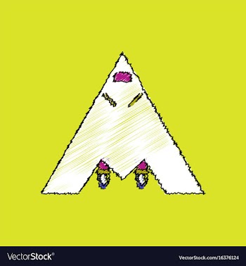 Flat shading style icon stealth strike aircraft vector image