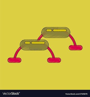 Flat shading style icon steps for fitness vector image