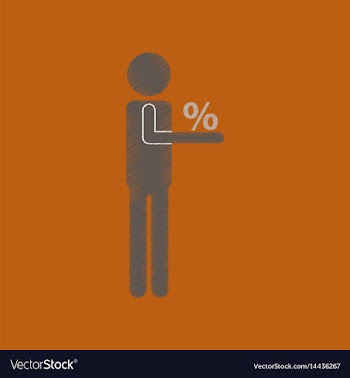 Flat shading style icon stick figure human vector image