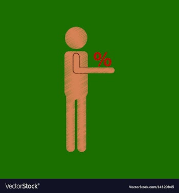 Flat shading style icon stick figure human vector image