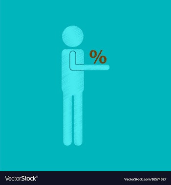 Flat shading style icon stick figure human vector image