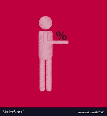 Flat shading style icon stick figure human vector image
