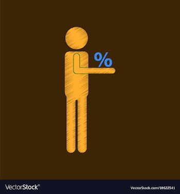 Flat shading style icon stick figure human vector image