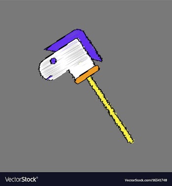 Flat shading style icon stick horse toy vector image