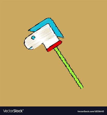 Flat shading style icon stick horse toy vector image