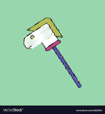 Flat shading style icon stick horse toy vector image