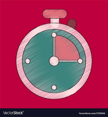 Flat shading style icon stopwatch vector image