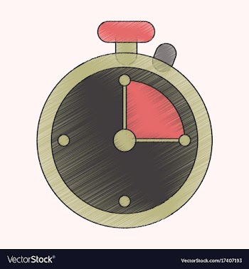 Flat shading style icon stopwatch vector image