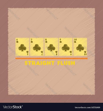 Flat shading style icon straight flush vector image