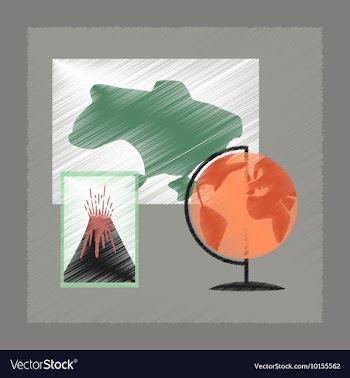Flat shading style icon subjects of study vector image