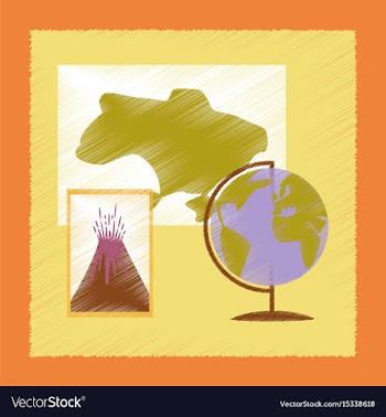 Flat shading style icon subjects of study vector image